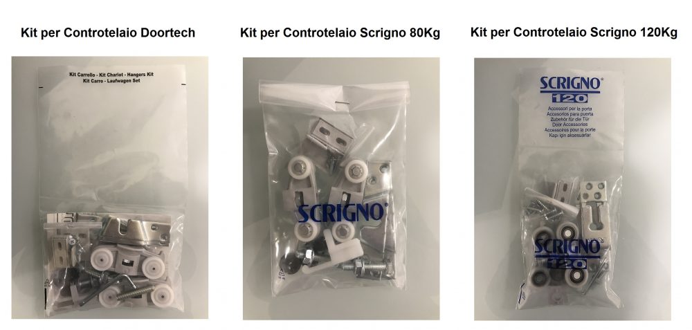 Kit carrello per controtelaio da interni Scrigno, per SCRIGNOTECH, GOLD ed ESSENTIAL in PRONTA CONSEGNA