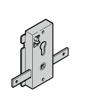 Serratura per semicilindro profilato N 80 / F 80 /portone  con  portina pedonale inserita Bloccaggio diurno per portone basculante Hormann