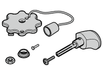 Corredo maniglie N 80 / F 80 / portone  con  portina pedonale inserita, nera, regolabile, senza placca maniglia per portone basculante Hormann