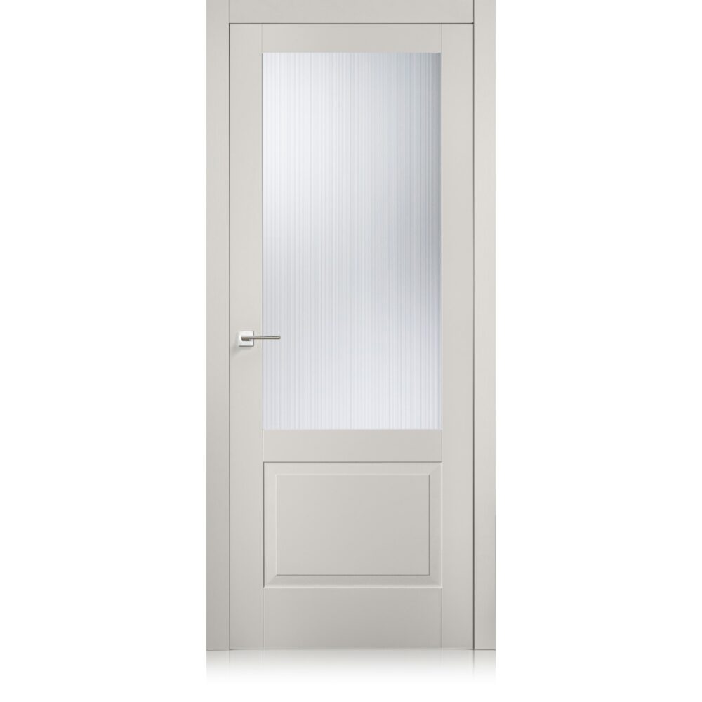 Porta da interni Ferrero Legno Mod. Suite/22 in finitura Laccato Opaco con vetro satinato o trasparente bianco